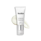 Tube of Medik8 Advanced Day Eye Protect™ with a product smear beside it, providing wrinkle prevention and SPF 30 eye protection.
