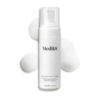A 150ml bottle of Medik8's Clarifying Foam™, enriched with refreshing AHAs and BHAs, with foam bubbles elegantly surrounding it.