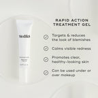 Medik8's Blemish SOS™ gel targets blemishes, calms redness, and promotes healthy skin. Infused with salicylic acid, it's effective for blemish treatment and can be used under or over makeup.