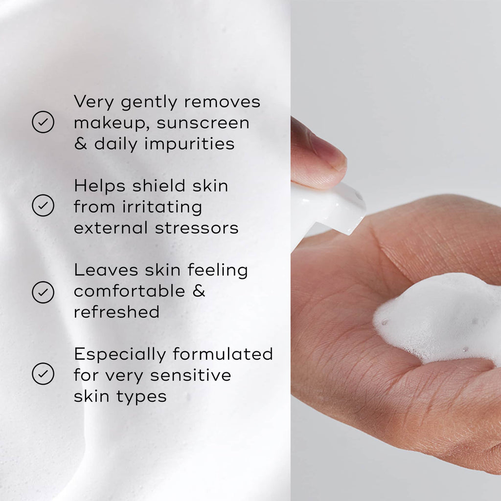 Medik8's Gentle Cleanse™ is a foamy skincare product that dispenses onto your hand, removing impurities and shielding against stressors. Ideal for sensitive skin, it refreshes while maintaining pH balance for natural harmony.