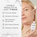 A woman applies Liquid Peptides™ (Travel Size) by Medik8 to her face with a dropper. In just 7 days, this peptide cocktail visibly fades fine lines, minimizes wrinkles, improves skin elasticity, refines texture, and restores hydration.