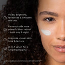 A woman applies Medik8's r-Retinoate® Day & Night skincare serum, a 3-in-1 formula that brightens, revitalizes, smooths, and improves skin tone. Comparable to retinol, it features retinyl retinoate for enhanced anti-aging benefits and vitamin A for radiant skin.