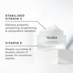 Discover Medik8's C-Tetra® Cream, enriched with stabilized vitamin C for a brighter complexion and vitamin E for deep nourishment. Enjoy enhanced hydration as hyaluronic acid plumps and smooths your skin.