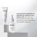Medik8 offers two skincare products: a tube of Eyelift Peptides and a dropper bottle of Liquid Peptides™ (Travel Size). Together, they help reduce wrinkles and expression lines on the face and eye area.