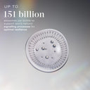A graphic displays a large, translucent cell with droplets inside and text stating "Exo-PDRN Prismatic+ by Medik8 Cyprus delivers up to 151 billion exosomes per bottle to support skin’s natural signalling for optimal resilience.